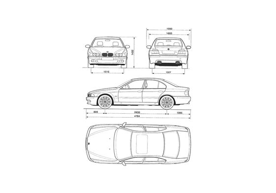 Download drawing BMW M5 E39 Sedan 1998 in ai pdf png svg formats